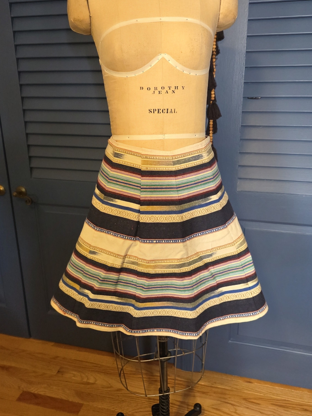 Anthropologie Chloe Oliver Hayley Striped Serape A-Line Skirt Size 12